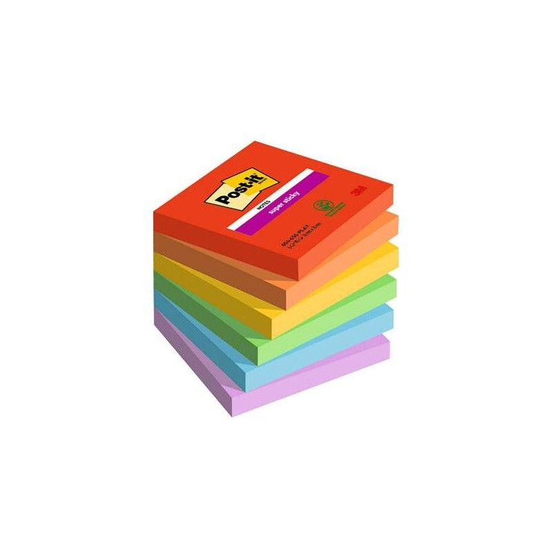 (7100258795) POST-IT NOTAS ADHESIVAS SUPER STICKY 3 COLORES LUGARES PLAYFUL 76X76 6 BLOCS (7100258795) POST-IT NOTAS ADHESIVAS SUPER STICKY 3 COLORES LUGARES PLAYFUL 76X76 6 BLOCS