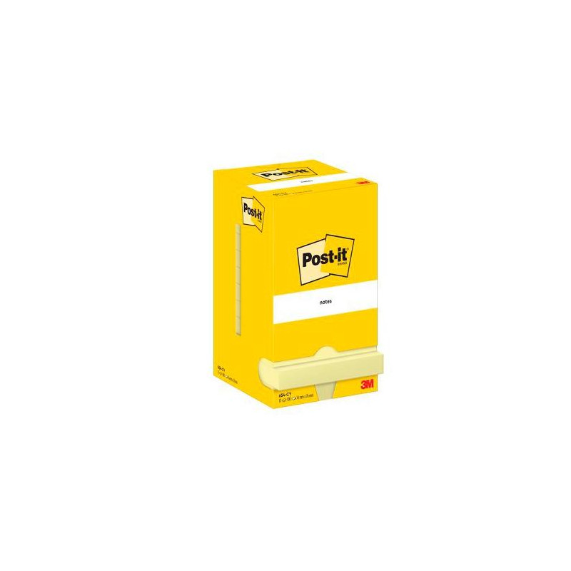 (7100290160) POST-IT BLOC NOTAS ADHESIVAS 654 100H 76X76 CANARY YELLOW PAQUETE 12 UD (7100290160) POST-IT BLOC NOTAS ADHESIVAS 654 100H 76X76 CANARY YELLOW PAQUETE 12 UD