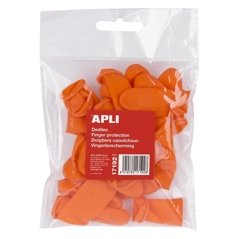 (17192) APLI DEDÍLES LATEX TALLA M COLOR NARANJA -20U- (17192) APLI DEDÍLES LATEX TALLA M COLOR NARANJA -20U-