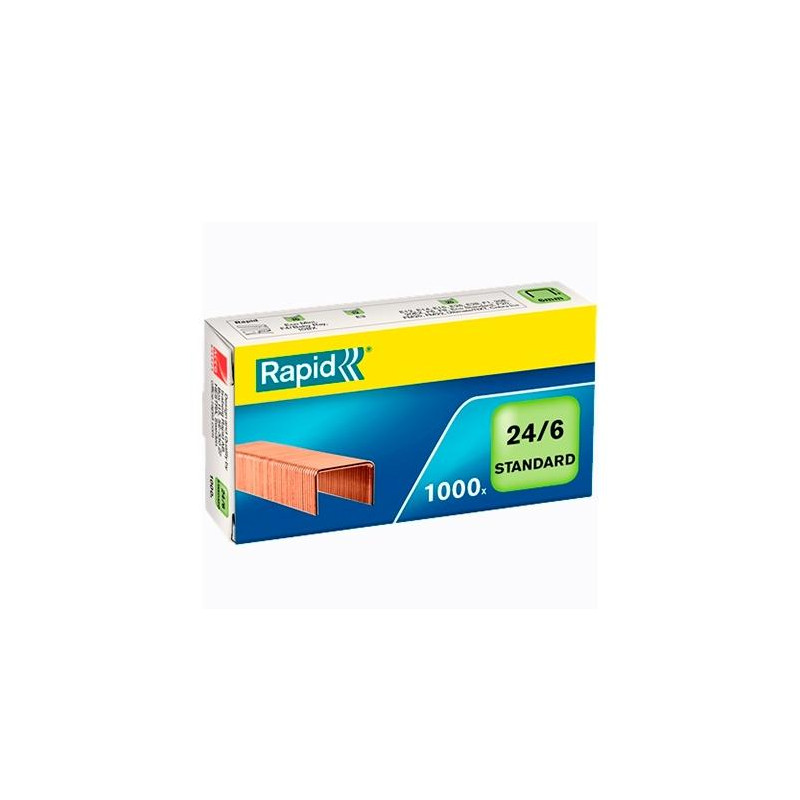 (24855700) RAPID GRAPAS ESTÁNDAR 24/6 COBREADAS -CAJA DE 1000- (24855700) RAPID GRAPAS ESTÁNDAR 24/6 COBREADAS -CAJA DE 1000-