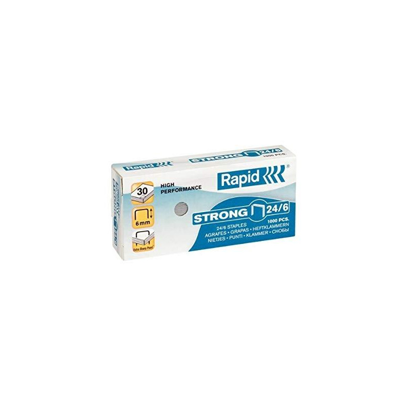 (24855800) RAPID GRAPAS STRONG 24/6 GALVANIZADAS -CAJA DE 1000- (24855800) RAPID GRAPAS STRONG 24/6 GALVANIZADAS -CAJA DE 1000-