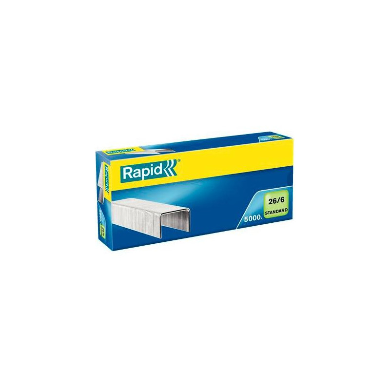 (24861800) RAPID GRAPAS ESTÁNDAR 26/6 GALVANIZADA CAJA DE 5000 (24861800) RAPID GRAPAS ESTÁNDAR 26/6 GALVANIZADA CAJA DE 5000