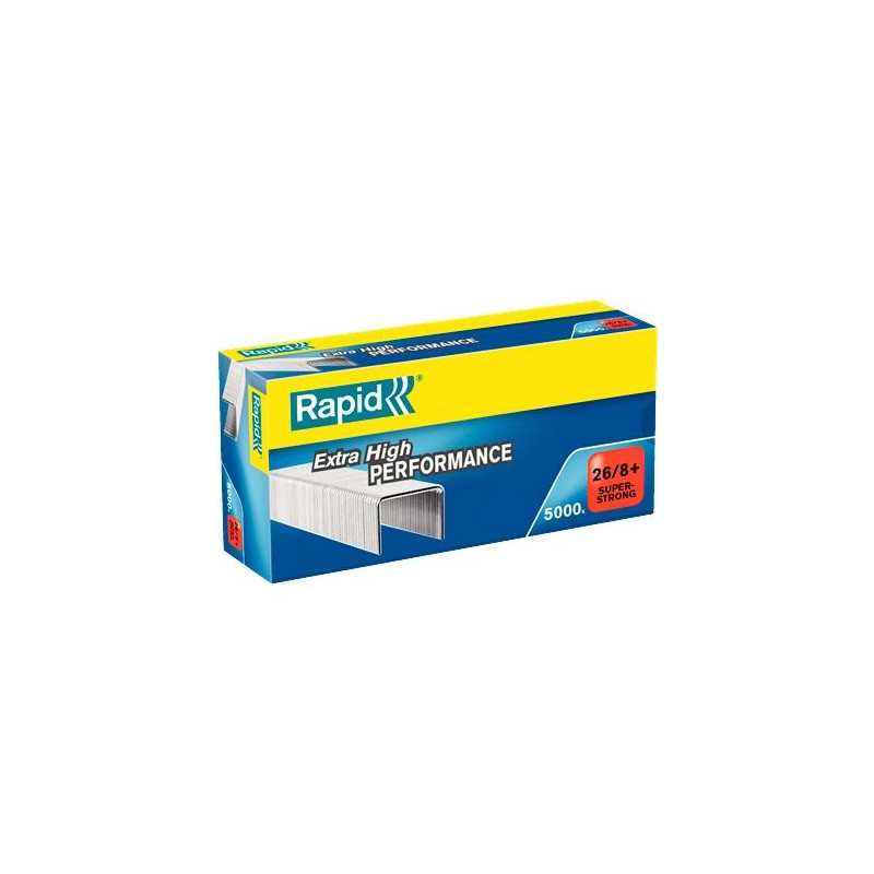 (24862200) RAPID GRAPAS 26/8+ SUPER STRONG GALVANIZADA CAJA DE 5000