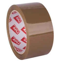 (11943) APLI PRECINTO BASIC PP ADHESIVO ACRÍLICO 28 MICRAS SIN RUIDO ROLLO 48MMX66M MARRÓN BRILLANTE