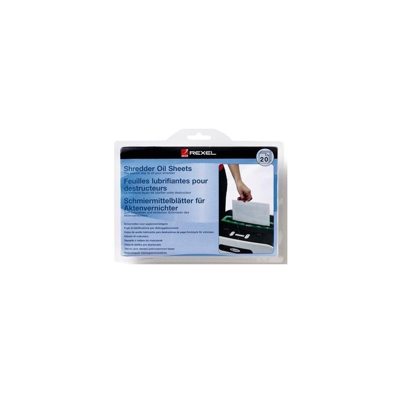 (2101948) REXEL HOJAS LUBRICANTES PARA DESTRUCTORA PACK DE 12 (2101948) REXEL HOJAS LUBRICANTES PARA DESTRUCTORA PACK DE 12