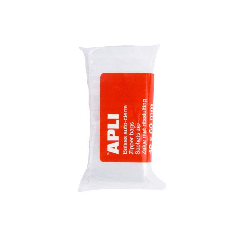 (13247) APLI BOLSAS AUTOCIERRE 40X60MM LDPE TRANSPARENTE PACK 100 UD (13247) APLI BOLSAS AUTOCIERRE 40X60MM LDPE TRANSPARENTE PACK 100 UD