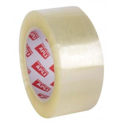 (13336) APLI PRECINTO ESTÁNDAR SIN RUIDO 28 MICRAS ROLLO 48MMX132M PP ACRÍLICO TRANSPARENTE