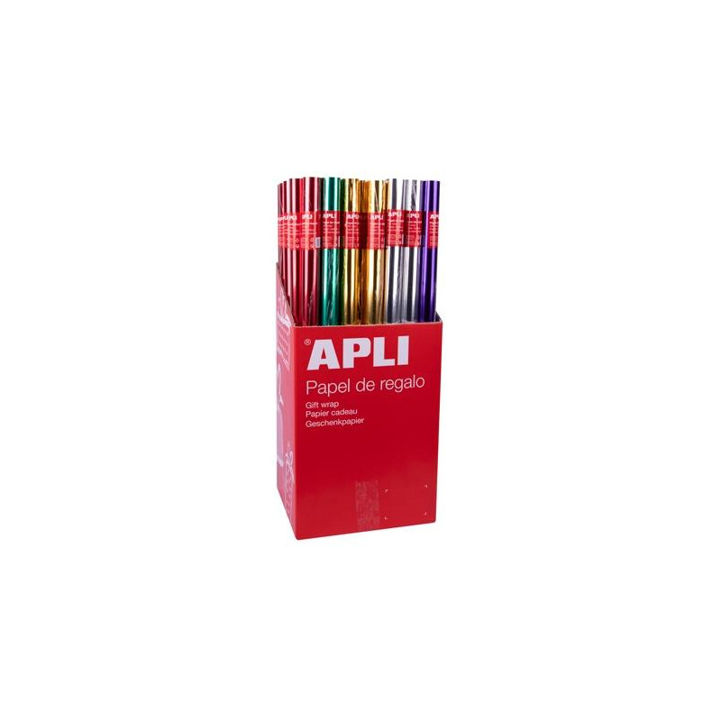 (13643) APLI PAPEL DE REGALO METALIZADO ROLLO 70CM X 2M COLORES SURTIDOS (13643) APLI PAPEL DE REGALO METALIZADO ROLLO 70CM X 2M COLORES SURTIDOS