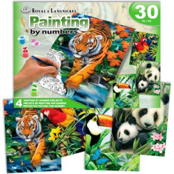 (AVS-PBN209) ROYAL LANGNICKEL PINTAR POR NÚMEROS JUEGO DE CAJAS DE LA JUNGLA