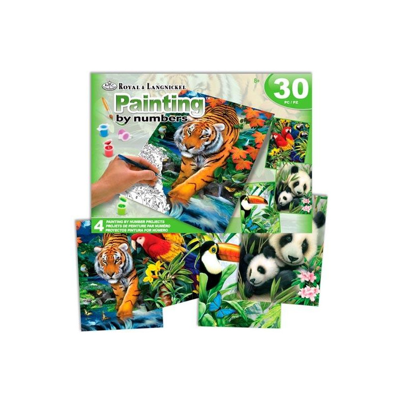 (AVS-PBN209) ROYAL LANGNICKEL PINTAR POR NÚMEROS JUEGO DE CAJAS DE LA JUNGLA (AVS-PBN209) ROYAL LANGNICKEL PINTAR POR NÚMEROS JUEGO DE CAJAS DE LA JUNGLA