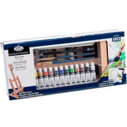 (REA5804) ROYAL LANGNICKEL JUEGO DE ARTE PINTURA ACRÍLICA ESTUCHE DE 20 PIEZAS