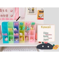 (KW-006AM) ROYMART ORGANIZADOR VERTICAL SOBREMESA 4 PISOS AMARILLO TRANSPARENTE