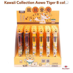 (EZV-2701) ROYMART BOLIS DE 8 COLORES TIGER SURTIDOS EXPOSITOR 24 UD