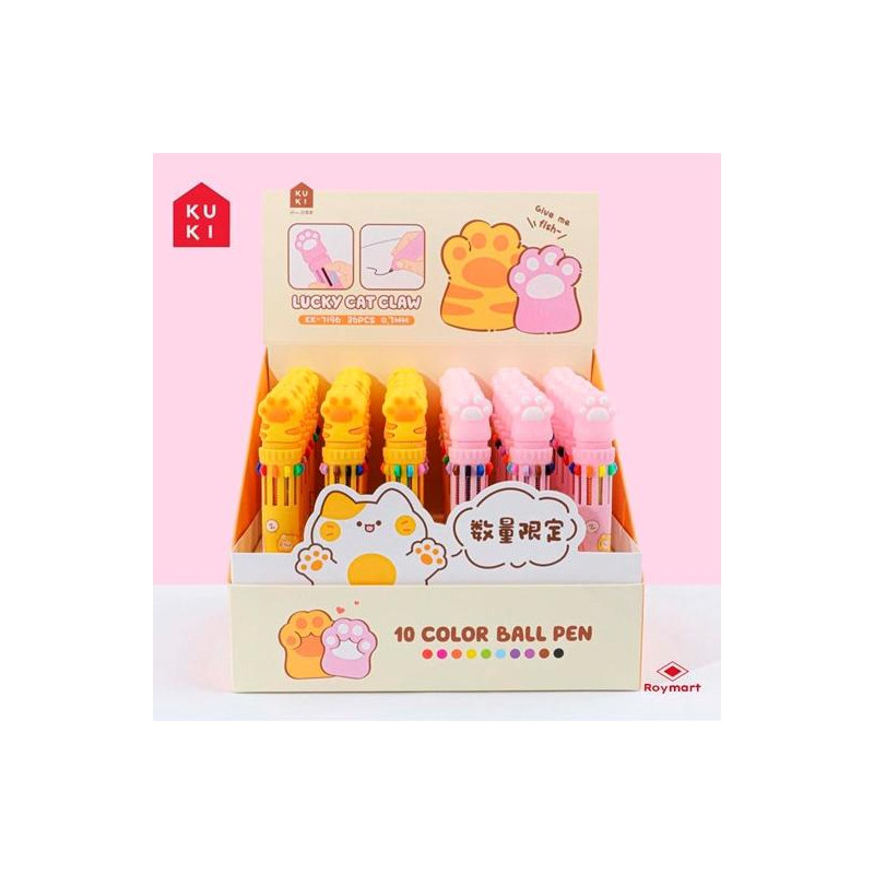 (KK-7196) ROYMART BOLIS DE 10 COLORES LUCKY CAT CLAW SURTIDOS EXPOSITOR 36 UD (KK-7196) ROYMART BOLIS DE 10 COLORES LUCKY CAT CLAW SURTIDOS EXPOSITOR 36 UD
