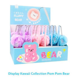 (KK-7592) ROYMART BOLIS GLITTER POM POM BEAR SURTIDOS EXPOSITOR 30 UD