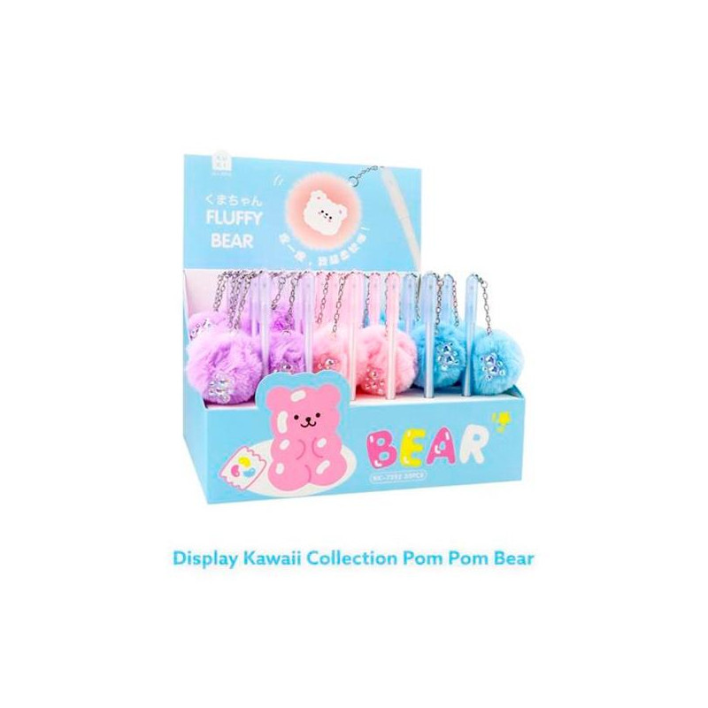 (KK-7592) ROYMART BOLIS GLITTER POM POM BEAR SURTIDOS EXPOSITOR 30 UD (KK-7592) ROYMART BOLIS GLITTER POM POM BEAR SURTIDOS EXPOSITOR 30 UD