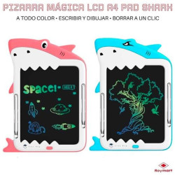 (AB-0335) ROYMART PIZARRA MÁGICA LCD A4 SHARK 2 COLORES