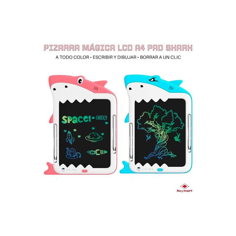 (AB-0335) ROYMART PIZARRA MÁGICA LCD A4 SHARK 2 COLORES (AB-0335) ROYMART PIZARRA MÁGICA LCD A4 SHARK 2 COLORES