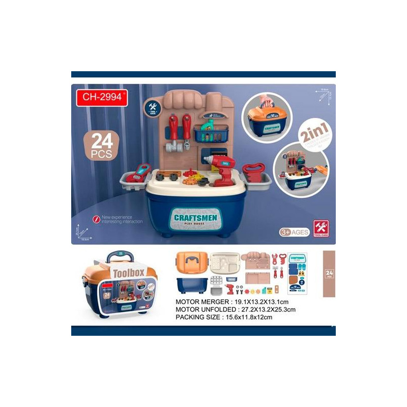 (CH-2994) ROYMART MINI SET HERRAMIENTAS 24 PIEZAS +3 AÑOS (CH-2994) ROYMART MINI SET HERRAMIENTAS 24 PIEZAS +3 AÑOS