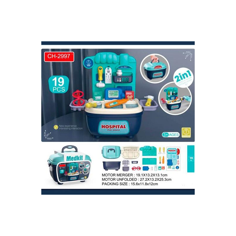 (CH-2997) ROYMART MINI SET DOCTOR 19 PIEZAS +3 AÑOS (CH-2997) ROYMART MINI SET DOCTOR 19 PIEZAS +3 AÑOS