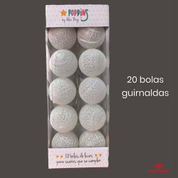 (NH-802) ROYMART SET 20 GUIRNALDAS POPPINS BLANCAS