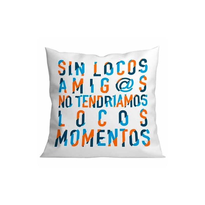 (YR-1003) ROYMART NEW COJÍN 40X40CM "SIN LOCOS AMIGOS" (YR-1003) ROYMART NEW COJÍN 40X40CM "SIN LOCOS AMIGOS"
