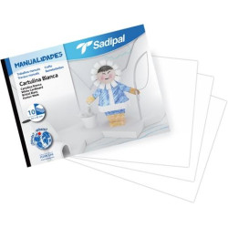 (S0400003) SADIPAL BLOC DE CARTULINA COLOR 32X24CM PARA MANUALIDADES 10H BLANCO