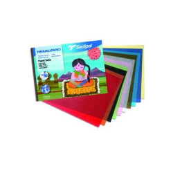 (S0400005) SADIPAL BLOC DE MANUALIDADES PAPEL SEDA 10 HOJAS 32X24 CM COLORES SURTIDOS