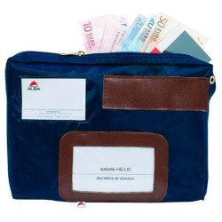 (ALPOCAIS AZ) ARCHIVO 2000 BOLSA DE CORRESPONDENCIA ALBA FABRICADA EN NYLON IMPERMEABLE 40X270X185 MM AZUL