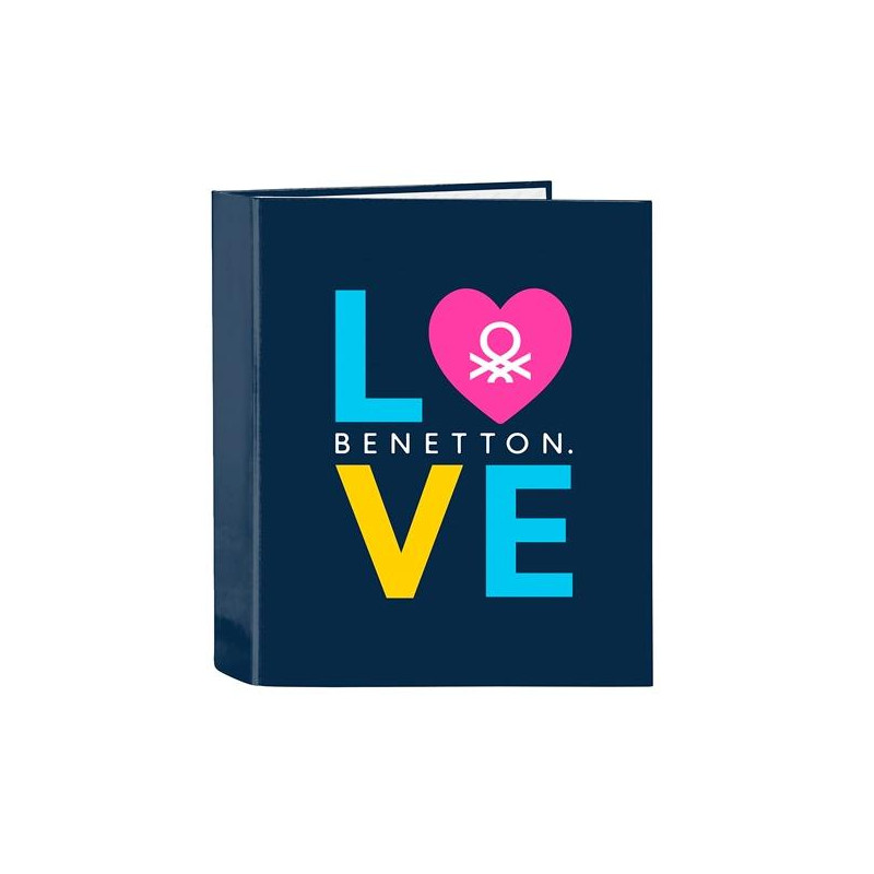 (512350657) SAFTA CARPETA DE ANILLAS 4X35MM FOLIO LOMO ANCHO BENETTON "LOVE" (512350657) SAFTA CARPETA DE ANILLAS 4X35MM FOLIO LOMO ANCHO BENETTON "LOVE"