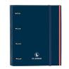 (512409666) SAFTA CARPETA DE ANILLAS 4X35MM A4 RECAMBIO 100H 5X5MM C/SEPARADORES T/DURAS EL GANSO "CLASSIC" AZUL