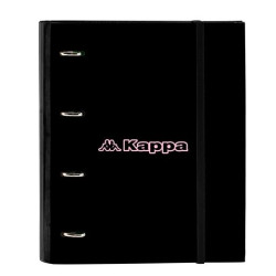 (512445666) SAFTA CARPETA DE ANILLAS 4X35MM C/RECAMBIO 100H A4 T/DURAS CIERRE C/GOMA KAPPA "SILVER PINK"