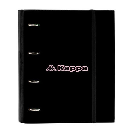 (512445666) SAFTA CARPETA DE ANILLAS 4X35MM C/RECAMBIO 100H A4 T/DURAS CIERRE C/GOMA KAPPA "SILVER PINK"