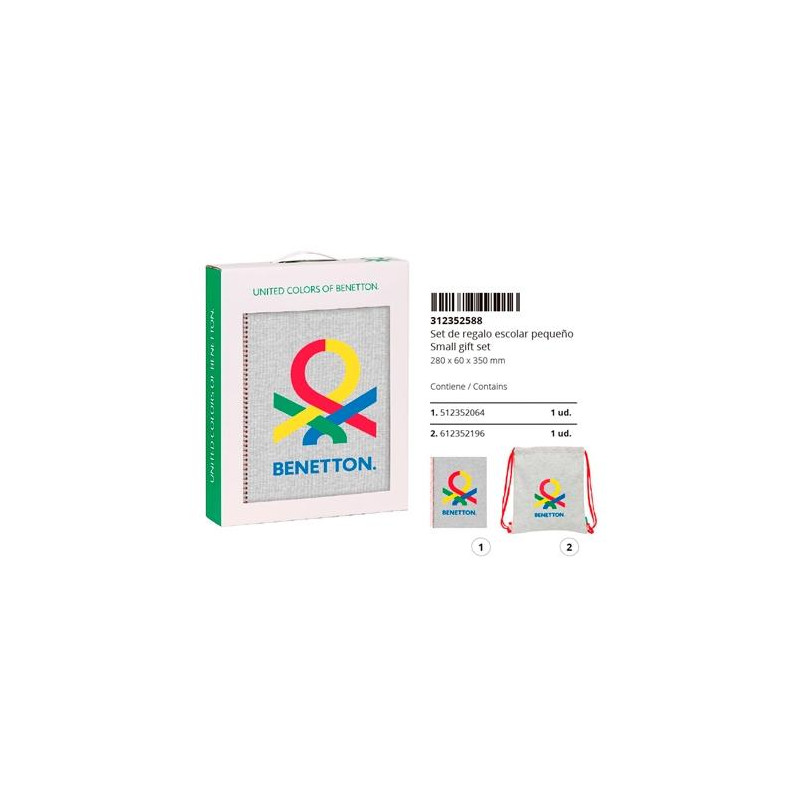 (312352588) SAFTA SET DE REGALO PEQUEÑO BENETTON "POP" (312352588) SAFTA SET DE REGALO PEQUEÑO BENETTON "POP"