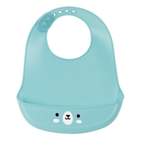 (822105922) SAFTA BABERO DE SILICONA "BEAR" BLUE