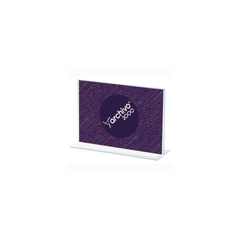(11204 CS TP) ARCHIVO 2000 EXPOSITOR SOBREMESA EN FORMA DE T DIN A4 HORIZONTAL 85X300X215 MM CRISTAL TRANSPARENTE (11204 CS TP) ARCHIVO 2000 EXPOSITOR SOBREMESA EN FORMA DE T DIN A4 HORIZONTAL 85X300X215 MM CRISTAL TRANSPARENTE