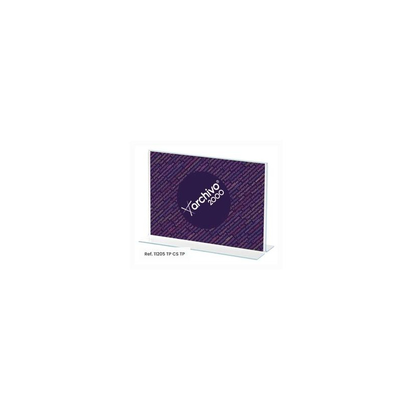 (11205 CS TP) ARCHIVO 2000 EXPOSITOR SOBREMESA EN FORMA DE T DIN A5 HORIZONTAL 75X210X155 MM CRISTAL TRANSPARENTE (11205 CS TP) ARCHIVO 2000 EXPOSITOR SOBREMESA EN FORMA DE T DIN A5 HORIZONTAL 75X210X155 MM CRISTAL TRANSPARENTE