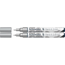 (ML06011501) SCHEIDER ROTULADOR METÁLICO CROMADO PAINT-IT 2 CHROME PUNTAS DE 0.8MM/2MM ESTUCHE 2 UD