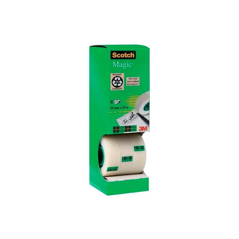 (7100026960) SCOTCH CINTA ADHESIVA INVISIBLE MAGIC ROLLO 19MM X 33M CAJA 8U (7100026960) SCOTCH CINTA ADHESIVA INVISIBLE MAGIC ROLLO 19MM X 33M CAJA 8U