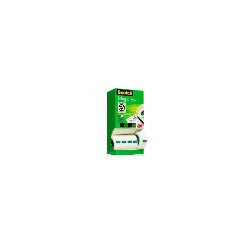 (7100026965) SCOTCH CINTA ADHESIVA INVISIBLE MAGIC ROLLO 19MM X 33M CAJA 12+2UD (7100026965) SCOTCH CINTA ADHESIVA INVISIBLE MAGIC ROLLO 19MM X 33M CAJA 12+2UD