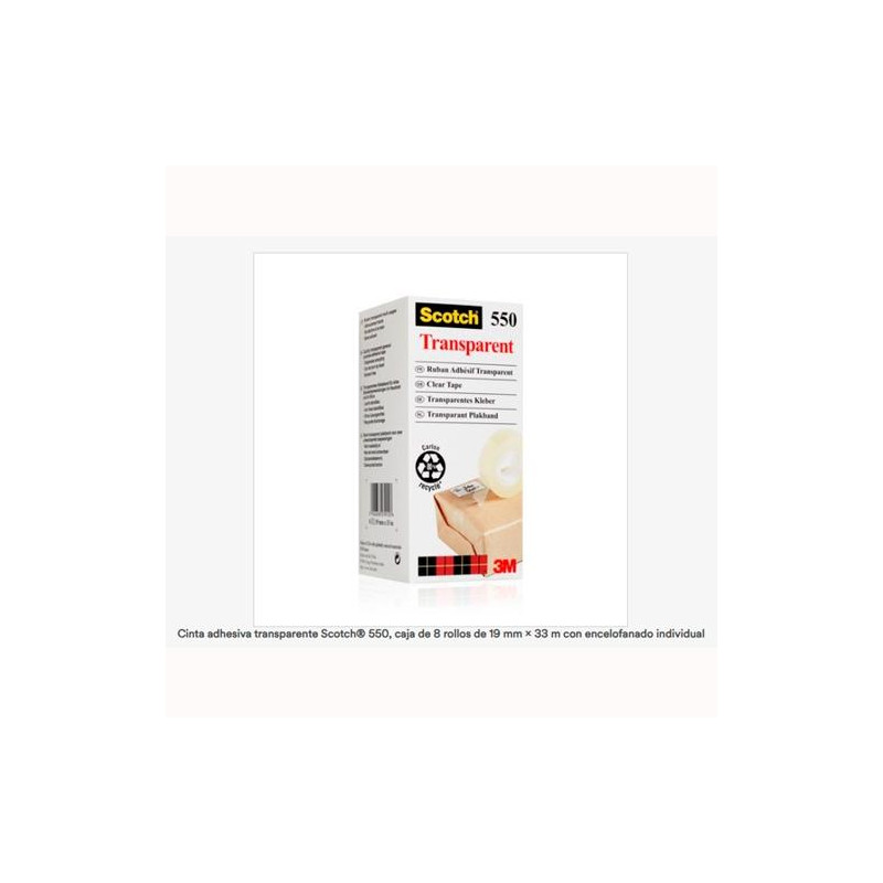 (7100029278) SCOTCH CINTA TRANSPARENTE 550 19X33M -PACK 8 ROLLOS- (7100029278) SCOTCH CINTA TRANSPARENTE 550 19X33M -PACK 8 ROLLOS-