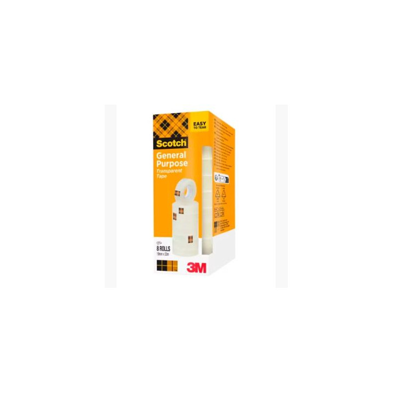 (7100336276) SCOTCH CINTA TRANSPARENTE 508 19X33M -PACK 8 ROLLOS- (7100336276) SCOTCH CINTA TRANSPARENTE 508 19X33M -PACK 8 ROLLOS-