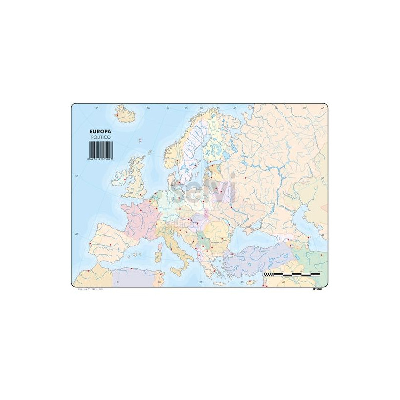 (502) SELVI MAPA MUDO POLÍTICO DE EUROPA A4 -50U- (502) SELVI MAPA MUDO POLÍTICO DE EUROPA A4 -50U-