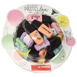 (07/50-07) STABILO MARCADOR FLUORESCENTE BOSS MINI PASTELLOVE 6 C/SURTIDOS PASTEL BOMBONERA EXPOSITOR 50 UD