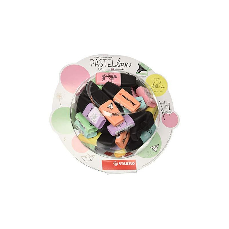 (07/50-07) STABILO MARCADOR FLUORESCENTE BOSS MINI PASTELLOVE 6 C/SURTIDOS PASTEL BOMBONERA EXPOSITOR 50 UD (07/50-07) STABILO MARCADOR FLUORESCENTE BOSS MINI PASTELLOVE 6 C/SURTIDOS PASTEL BOMBONERA EXPOSITOR 50 UD