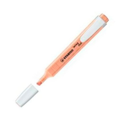(275/140-8) STABILO MARCADOR FLUORESCENTE SWING COOL PASTEL CORAL MELOSO CAJA 10 UD
