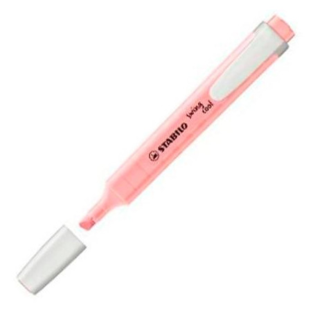 (275/150-8) STABILO MARCADOR FLUORESCENTE SWING COOL PASTEL ROSA CEREZO EN FLOR CAJA 10 UD