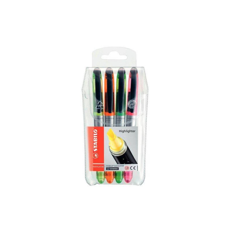 (545/4) STABILO MARCADOR FLUORESCENTE NAVIGATOR C/SURTIDOS BLÍSTER 4 UD (545/4) STABILO MARCADOR FLUORESCENTE NAVIGATOR C/SURTIDOS BLÍSTER 4 UD