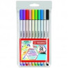 (568/10-11) STABILO ROTULADORES PEN 68 BRUSH C/SURTIDOS ESTUCHE PLÁSTICO 10 UD