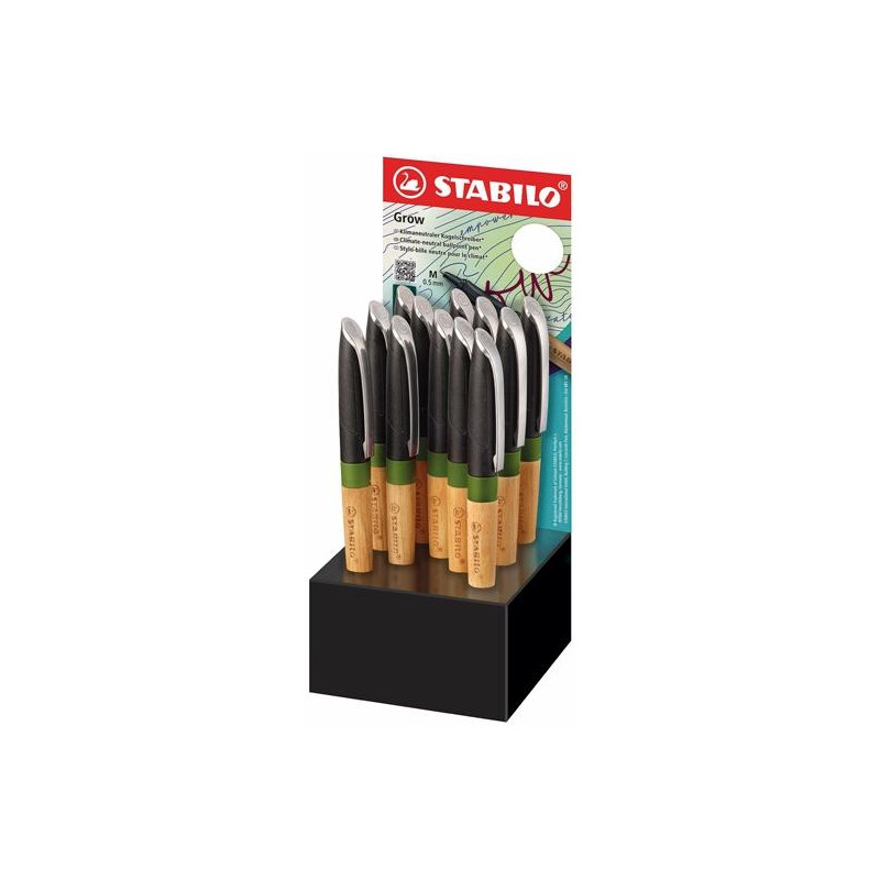 (6032/12-1) STABILO BOLÍGRAFO GROW 0.5 TINTA AZUL COLOR VERDE MUSGO/ROBLE EXPOSITOR 12 UD (6032/12-1) STABILO BOLÍGRAFO GROW 0.5 TINTA AZUL COLOR VERDE MUSGO/ROBLE EXPOSITOR 12 UD